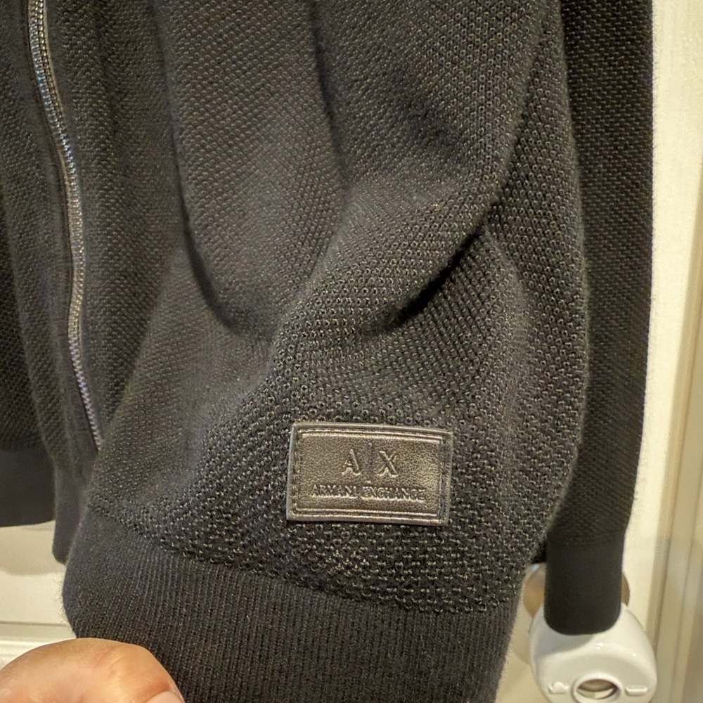 A/X Armani Exchange Black Zip-Up Sweater - Picture 6 of 7